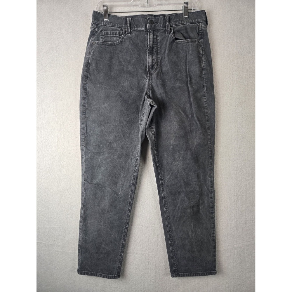 American Eagle Mom Jeans Womens Size 10 Olive Super Stretch Corduroy